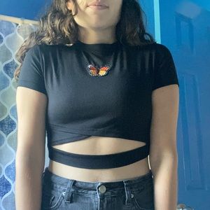 Black Butterfly Going Out Top